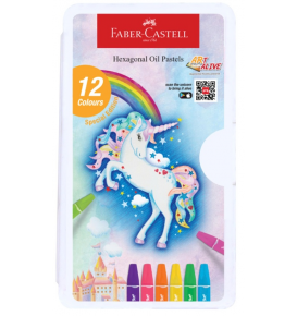 Bút Sáp Dầu Lục Giác, 12 Màu - Unicorn